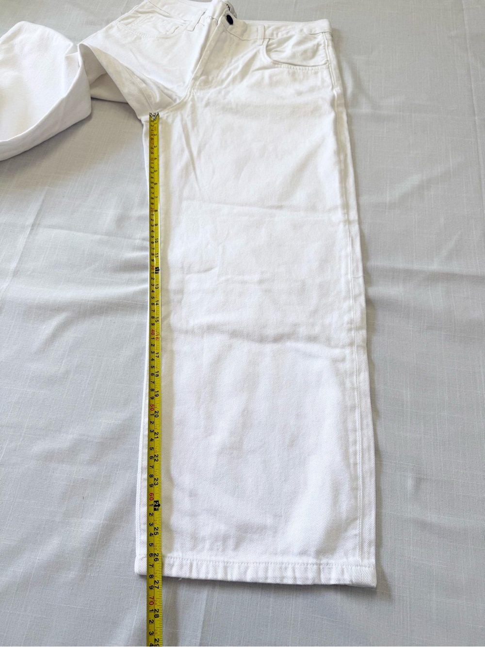 Zara White Wide Leg Barrel Denim Jean Size 8 - Picture 6 of 11